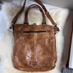 Bed Stu Mildred Tote Handbag Crossbody in Tan Like New